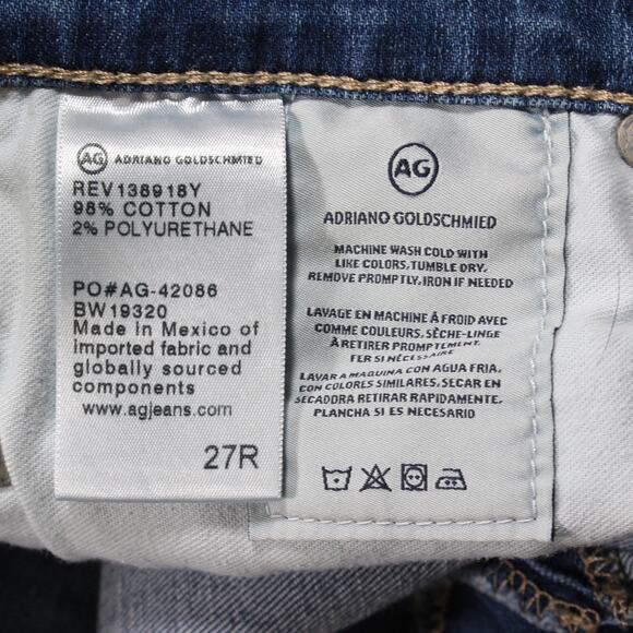 AG Adriano Goldschmied Jeans Womens 27x28 Blue The Legging Ankle Super Skinny - Picture 4 of 9